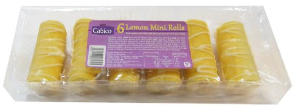 Cabico 6 Lemon Mini Rolls 150g (Jan 23 - Mar 25) RRP 1.29 CLEARANCE XL 39p or 3 for 99p